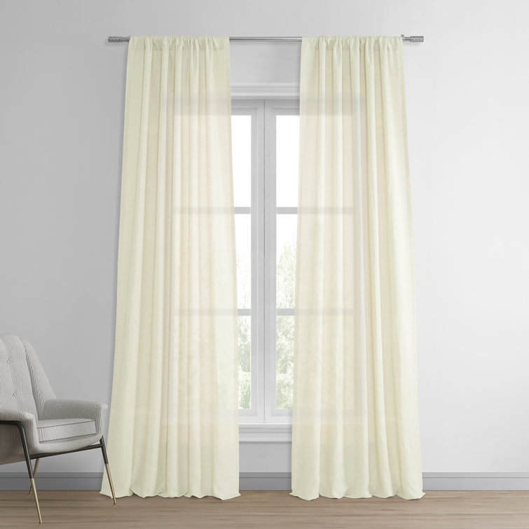 Gracie Oaks Evanne Linen Semi-Sheer Curtain Panel & Reviews | Wayfair